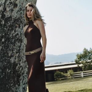 Bonnie Knit Brown Reformation Dress